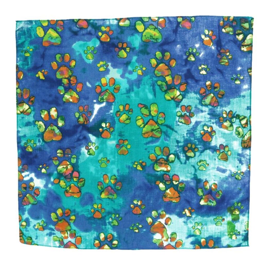 CTM Batik Paws Dog Print Bandana